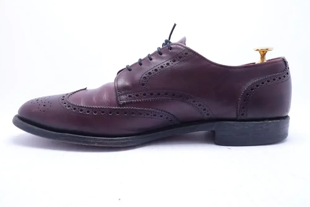 Allen Edmonds Ashland Shoes Mens Size 12 D Brown Leather Wingtip Brogue Derby